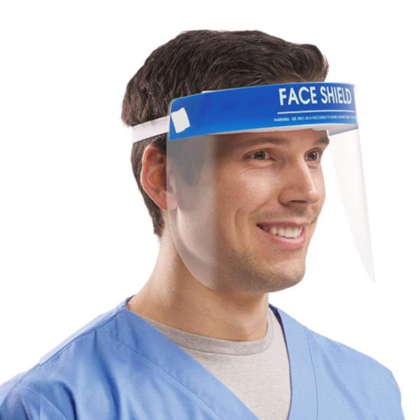 Fluid Resistant PET Face Mask , Transparent Face Shield Medical Use Fast