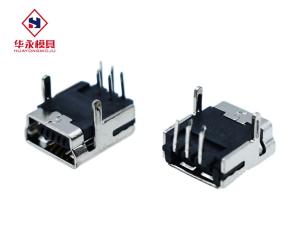 China ROHS USB 2.0 Female Micro USB Socket Connector Right Angle wholesale