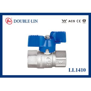 China DZR 1/2&quot; To 1&quot; Female X Female Long Thread 25 Bar Brass Ball Valve With T Handle wholesale