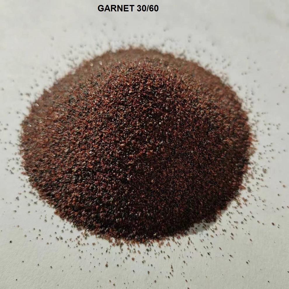 Sandblasting GARNET 30X60 30/60 MESH : Natural Abrasive medium, Mohs 7.0-7.5, Sa2.5-3