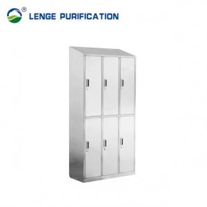 China Six Door Stainless Steel Furnishing Sloping Top Stainless Steel Cabinet With Lock wholesale