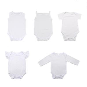 Blank White Sublimation Baby Vest Onesie Custom Infant Bodysuit Blanks