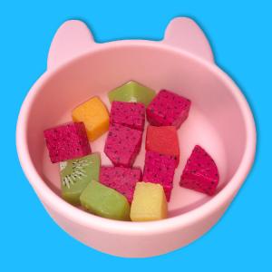 China Kitten Shape Silicone Feeding Bowl Customized Feeding Infant Suction Bowls wholesale