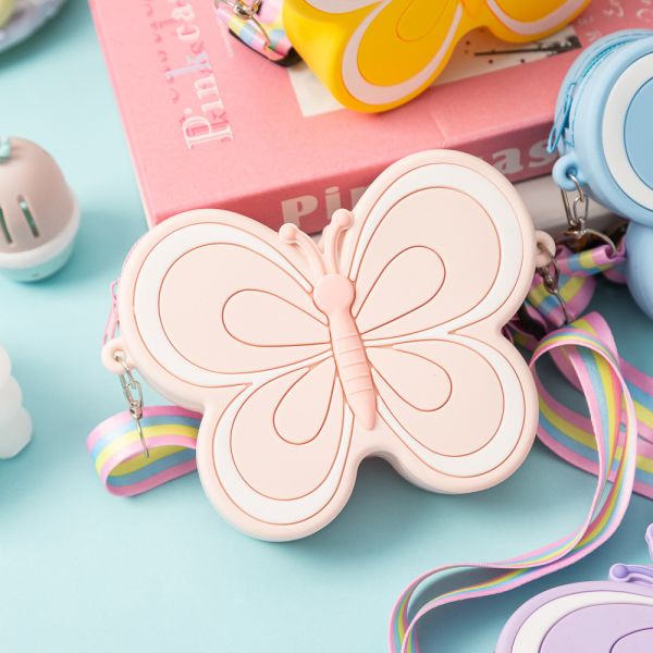 Cute Butterfly Crossbody Bag Toddler Cross Body Purse Wallet Shoulder Bags Handbag Crossbody Purses Coin Purse For Kids