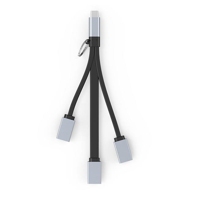 Tinned Copper Type C To USB Hub Adapter PVC Type C To Usb Otg Adapter