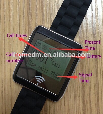China supply wireless call button watch pager system