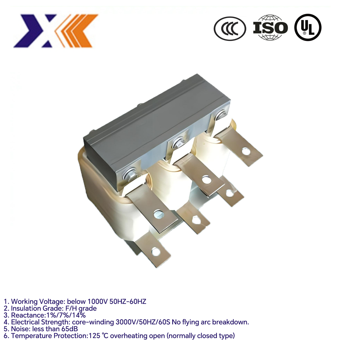 Governor Frequency Converter Power 0.3kwar-7.2kvar Detuned Reactor for Transformer