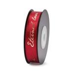 Red Double Face Satin Grosgrain Printed Ribbon Christmas Packaging Gift
