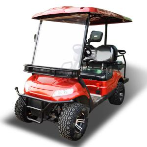 China Red Steel Frame 4 Seater Golf Cart Electric LSV With LED Lighting And LCD Display Screen wholesale