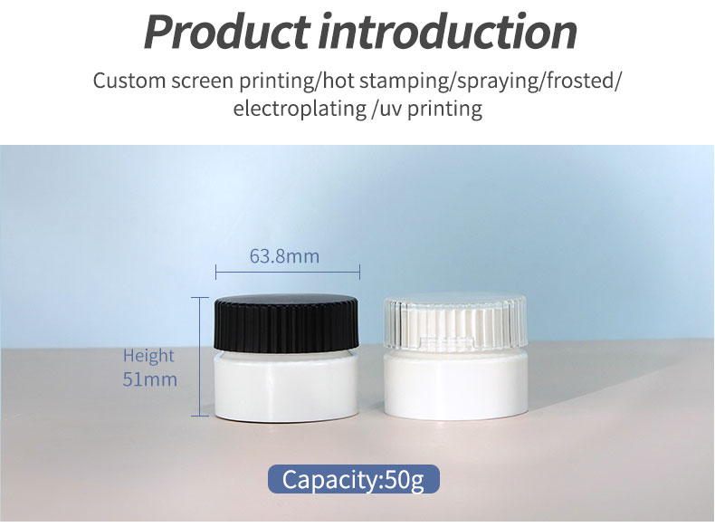 120g White Cream Jars Round Shape Personalized Plastic Jars For Cream