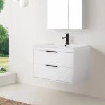 Custom White Floating Bathroom Sink Vanity Unit 500mm