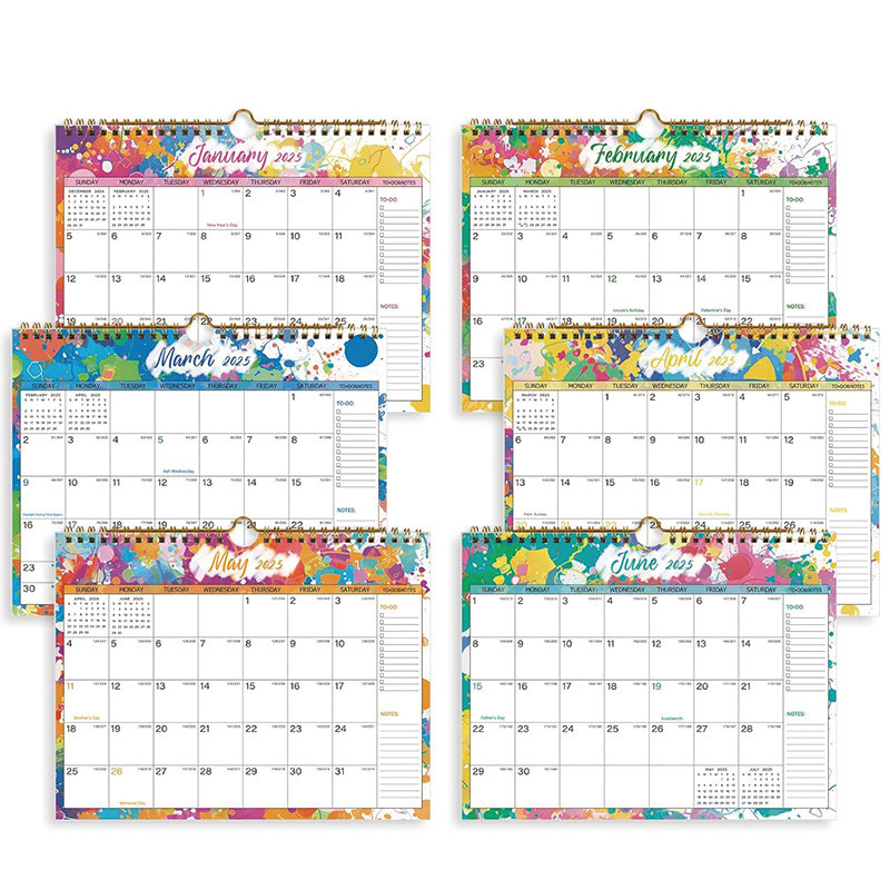 Custom Wall Calendar 12 X 12 Inches Size Major US Holidays Marked Personalization for Your Business Needs