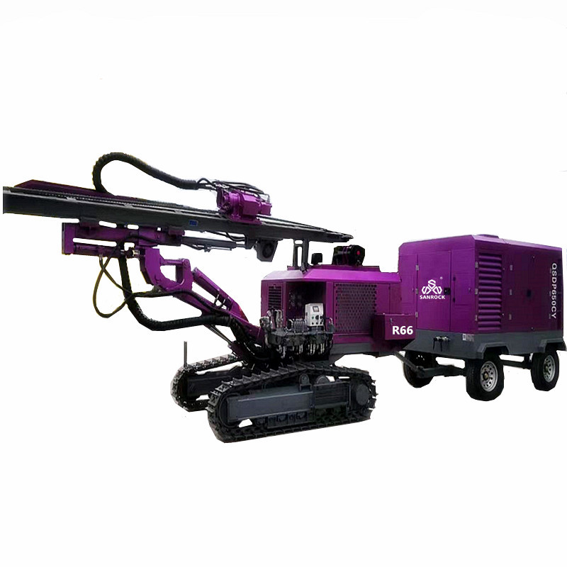 Crawler DTH Rig Machine Mining Blast Hole 50m Deep Hydraulic Drilling Rig Machine