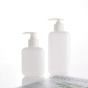 China Shower Gel 350ml HDPE Lotion Plastic Bottle White Round Shoulder wholesale