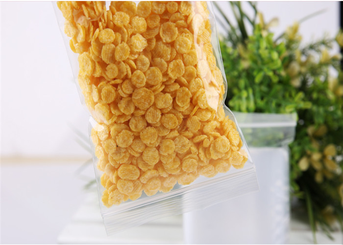 Resealable Plastic Bags For Foods Packaging , ZipLock Custom Printed Plastic Bags