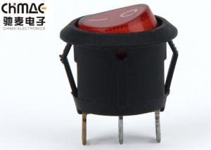 China Waterproof Oval Rocker Switch , 3 Pin Rocker Switch Red Light 16A 125VAC wholesale