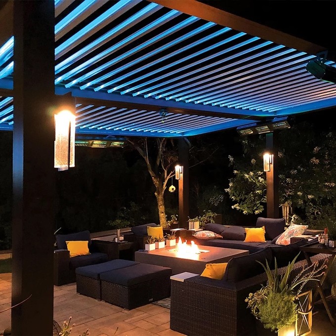 Outdoor Gazebo Patio Aluminium Pergola With Sides Aluminum Louvered Pergola