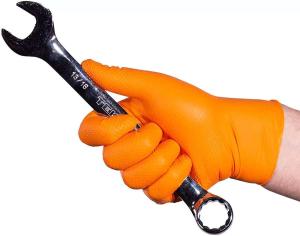 China Diamond Pattern 8 Mil Industrial Nitrile Gloves Chemical Resistant wholesale