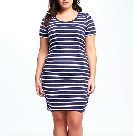 2019 Cotton Ladies Plus Size Dresses Blue And White Stripped Anti Static