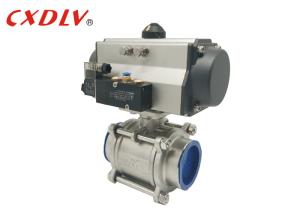 China Rotary Actuated Industrial Pneumatic Valves 1000WOG Stainless Steel Ball Valve wholesale