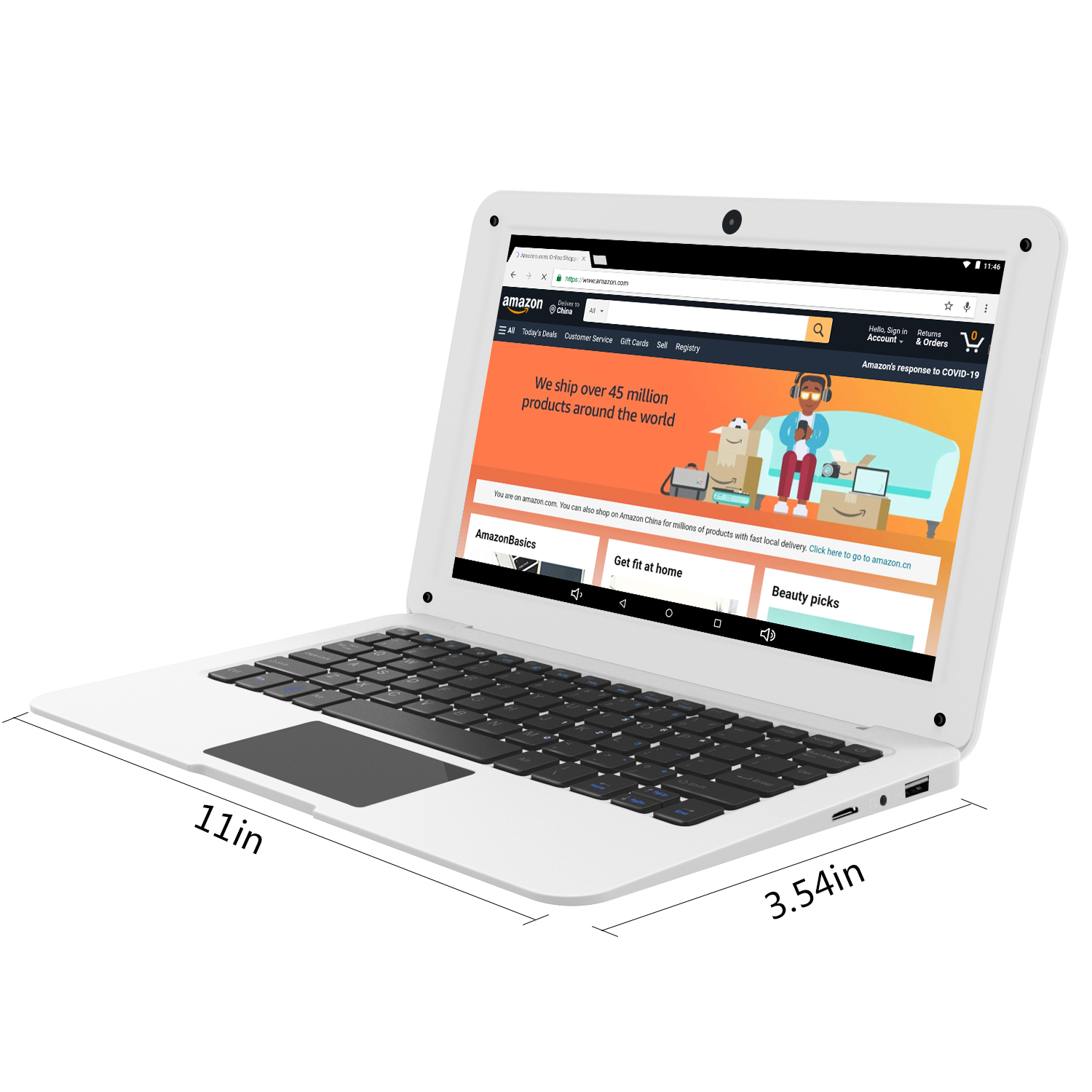 10.1 Inch Quad Core Notebook Laptop Allwiner A133 Lightweight For Business And Learning