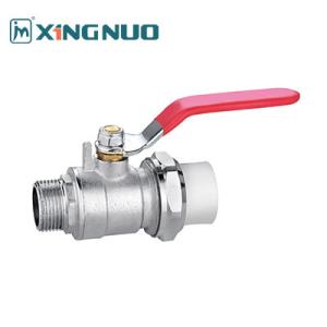 China Male And Female Threaded Red Lever Brass Body Ball Valve 1 Inch 2 Inch With Thread Muff Forged wholesale