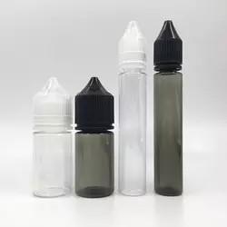 China 60ml 15ml 30ml 10ml Empty Plastic E Liquid Bottle 120ml Pet Black Dropper V3 Bottle wholesale