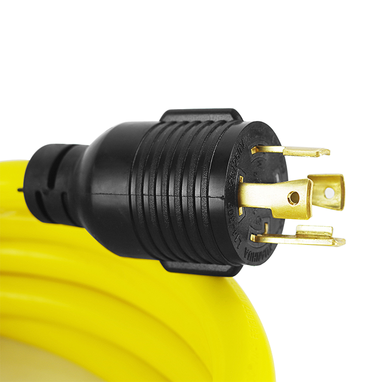 L14-20R Generator Extension Cord Heavy Duty Generator Locking Power Cord 10FT Black Conductor Bared stranded cooper