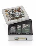 Aluminum Square Large Branded Gift Boxes Luxury Tin Box With Tray Full Color