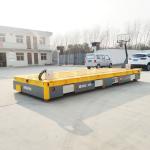 Workshop Steel Material Transfer Trolley , 30 Tons Electric Flat Car Hand