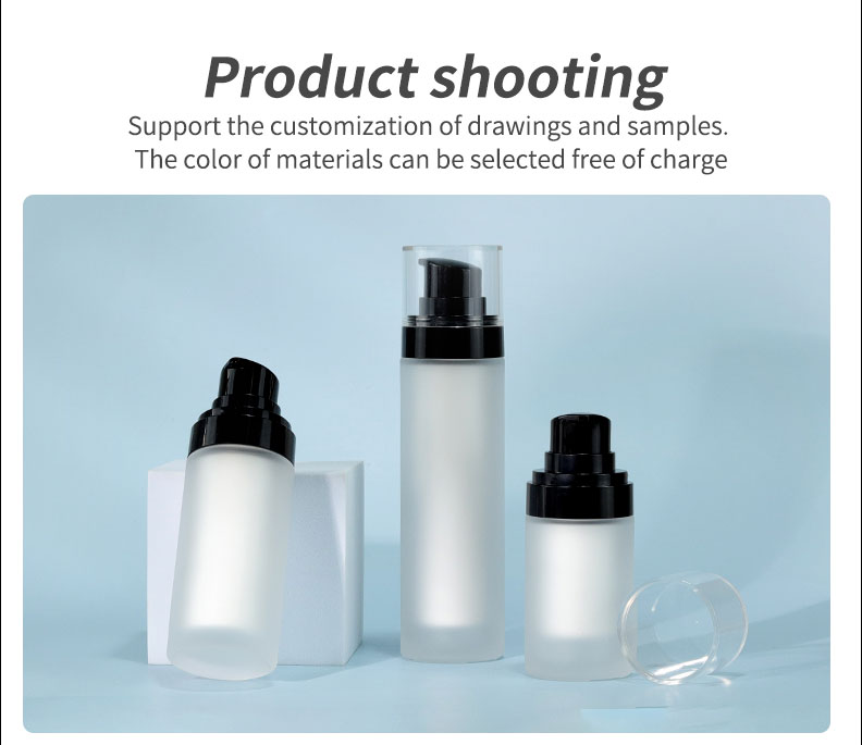 Skincare Cream Pump Bottle Transparent Round PET Bottles With Cap