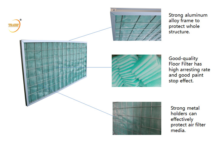 10mm-100mm Paint Booth Air Filter Fiberglass Spray Booth Filter Roll