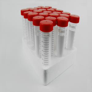 China Conical Bottom 50mL Centrifuge Tubes Racked Sterile Bagged wholesale