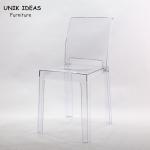 Transparent Clear Ghost Crystal Wedding Chairs Rentals Outdoor Garden 81cm