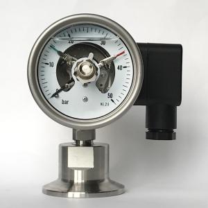 China Ss316 50 Bar Pressure Gauge 63mm Dial Metallic Electric Contact Manometer wholesale