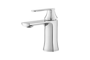China Single Lever Contemporary Brass Bathroom Mixer Tap Monobloc Chrome wholesale