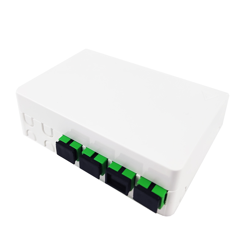 SC/APC Gray 4 Cores Plastic Fiber Optic Faceplate Socket Panel for Indoor Network FTTH