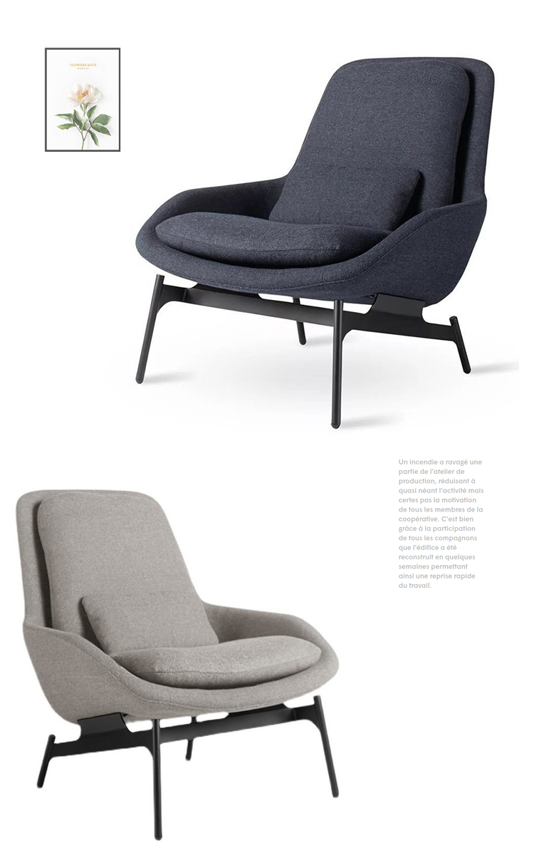 Modern Simple Single Sofa Chair The Perfect Recliner for Your Cafe's Relaxation Area