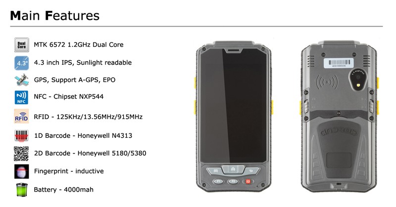 BATL BH9 android handheld terminal, long range handheld rfid reader, biometric fingerprint scanner