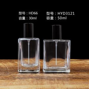 China Refillable Perfume Spray Bottle Glass Clear 50ml 30ml wholesale