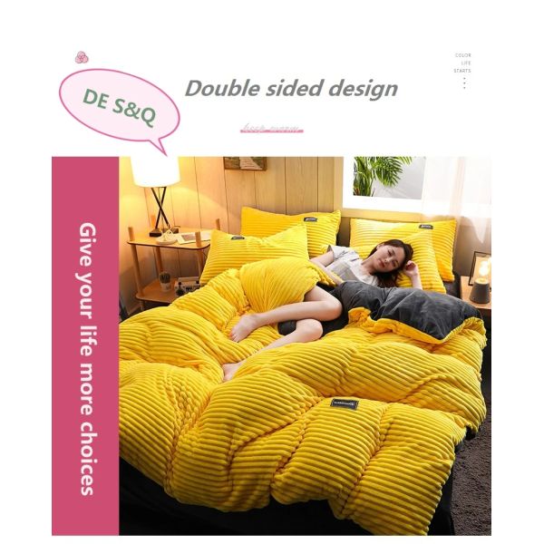 Customized Queen King Size Bed Sheet Quilt Cover Bedding Set in 4 Grade Color Fastness