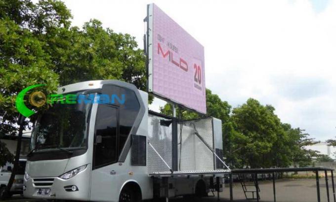 Big P6 Mobile Truck LED Display ,  LED TV Screen On Mobile 7000 Brightness 3535 2727 Lamp