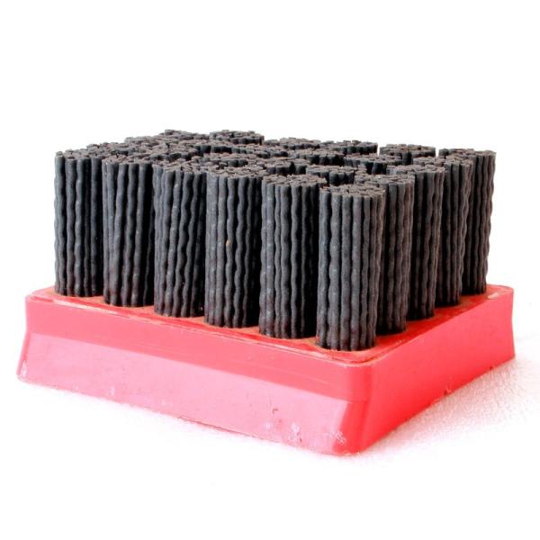 Red Color Diamond Abrasive Brush Wear Resistance , High Efficiency Nylon