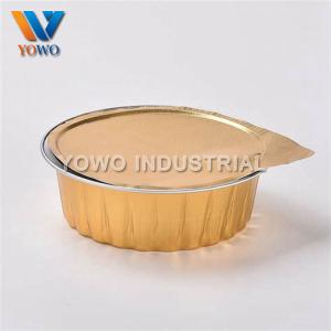 China SGS 235ML Aluminum Foil Cupcake Cups With Plastic Lids wholesale