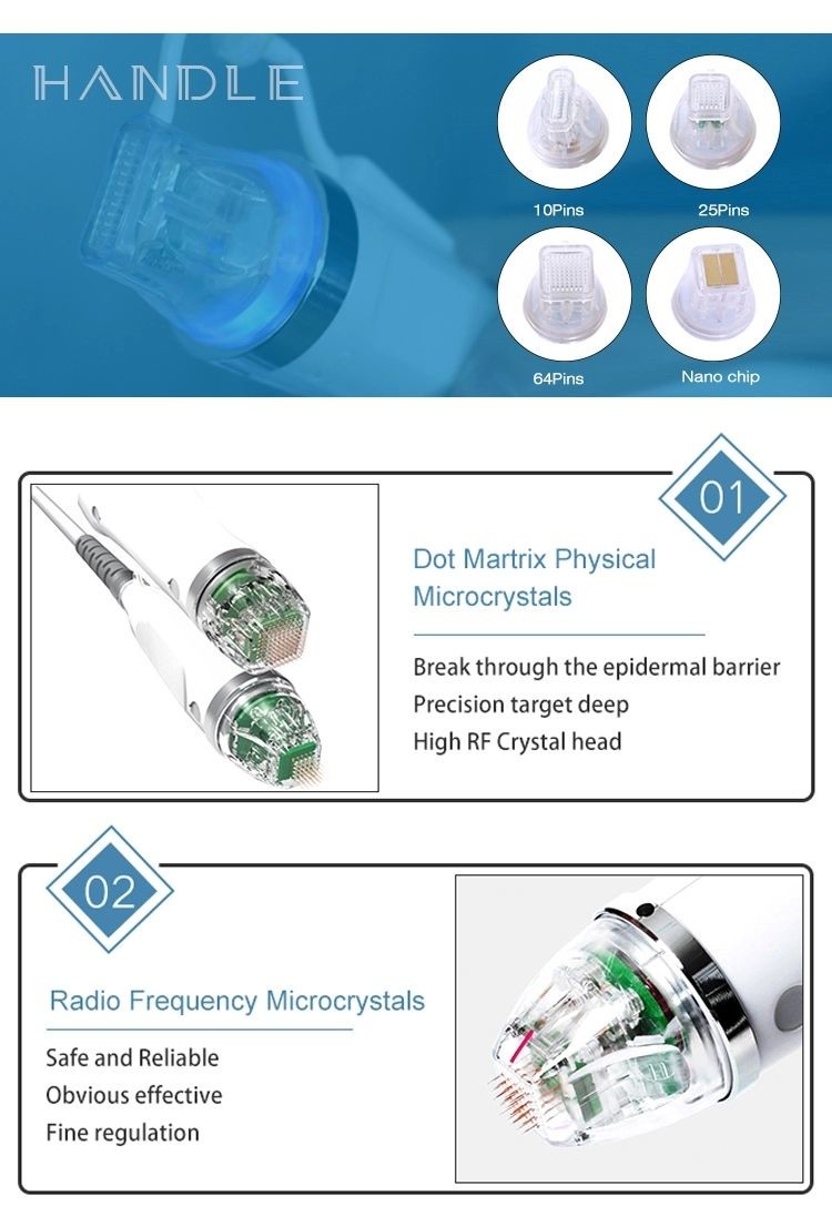 64 Pins Nano Microneedle Fractional RF Machine Acne Scar Removal