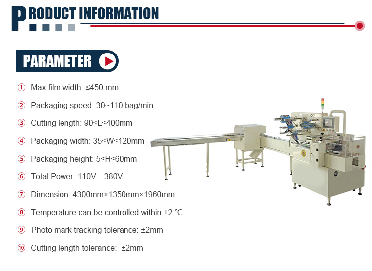 Using Flexible Clamping System Auto Toothpaste Flow Packing Machine