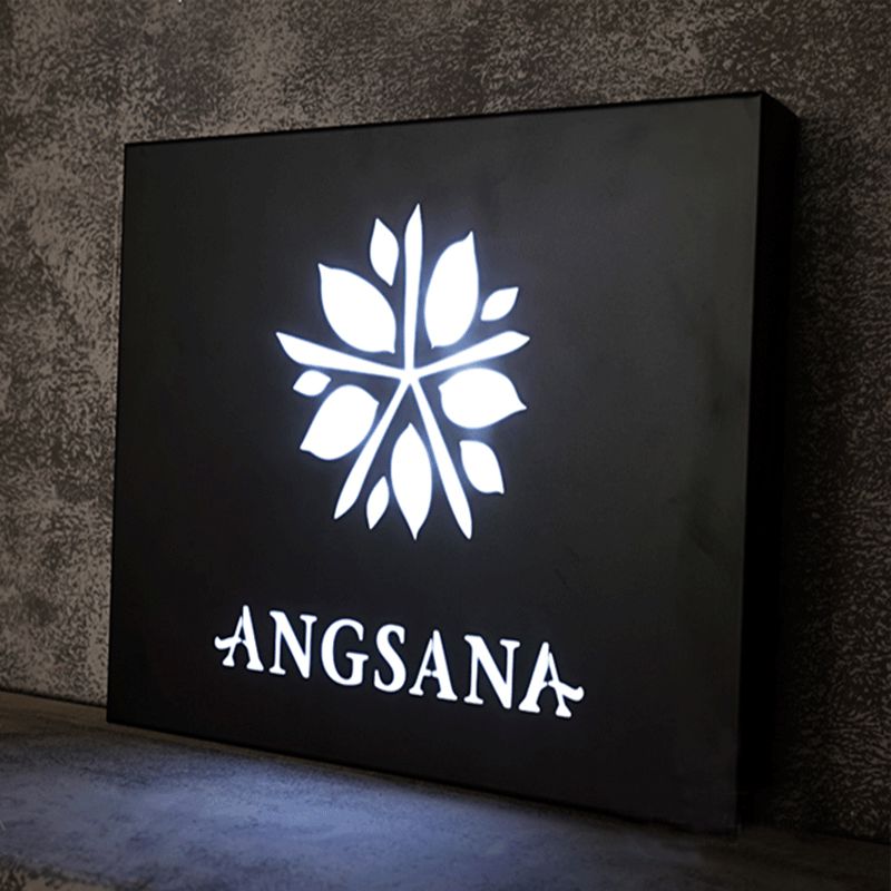 Best Selling Customizable Store Logo Led Lighting Metal Light Box Signs