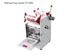 China 300W 300 Pcs/H Manual Tray Sealing Machine Roll Film Packaging wholesale