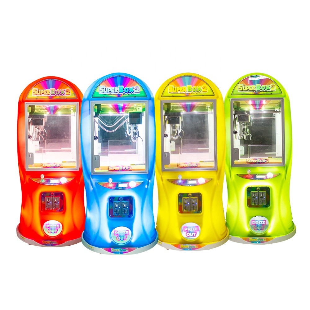 Colorful Super Box 2 Mini Claw Arcade Game Machine For Shopping Mall