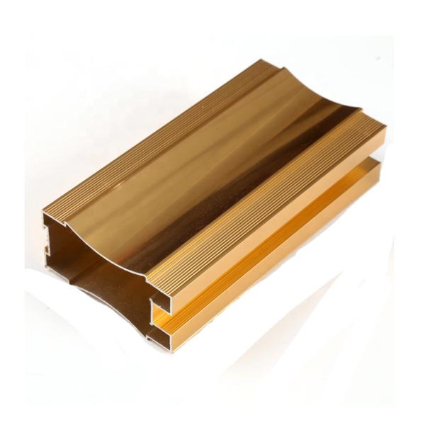 Quality Rose / Golden Anodized Polished aluminum t profile T3-T8 Temper for sale